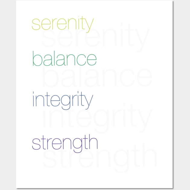 Strength Integrity Balance Serenity Wall Art by jhootgoods